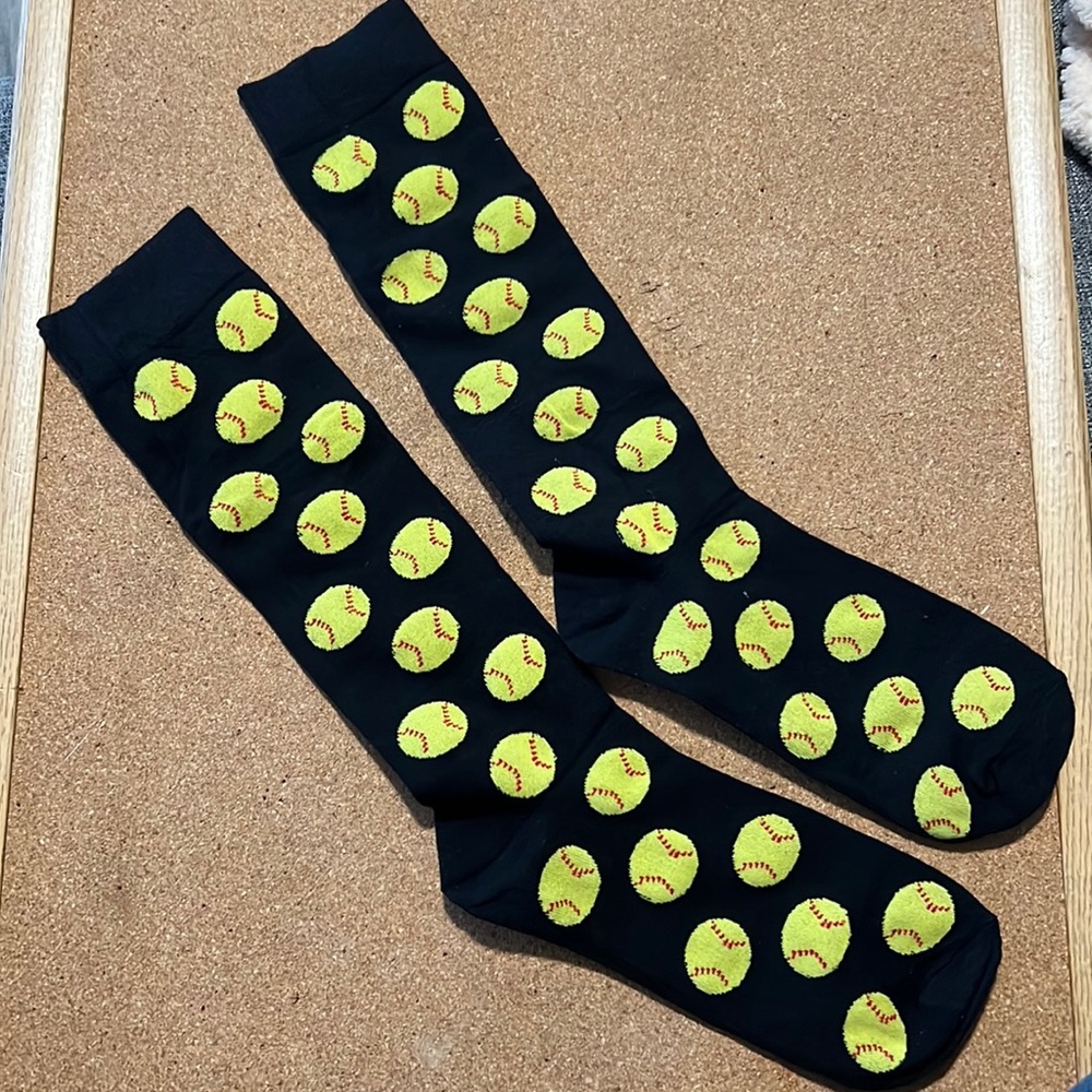 Black Softball Socks - New